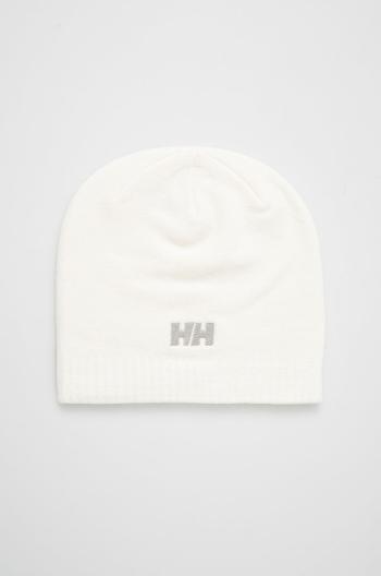 Čiapka Helly Hansen 57502-990, biela farba, z tenkej pleteniny