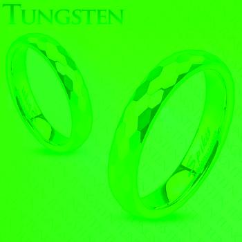 Tungstenová obrúčka - zlatoružovej farby, brúsenie do šesťhranov - Veľkosť: 65 mm