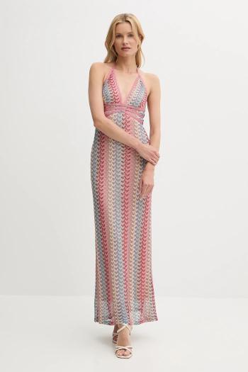 Šaty Guess FEARNE ružová farba, maxi, rovný strih, W5YK1C KK620