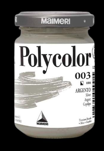 MAIMERI POLYCOLOR - Jemné vinylové farby 003 - silver, 140 ml