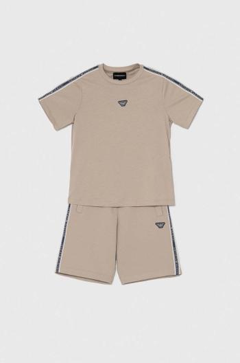 Detská súprava Emporio Armani hnedá farba