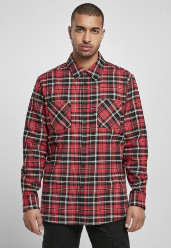 Urban Classics Checked Roots Shirt red/black - XL