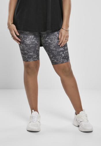 Urban Classics Ladies High Waist Camo Tech Cycle Shorts dark digital camo - S