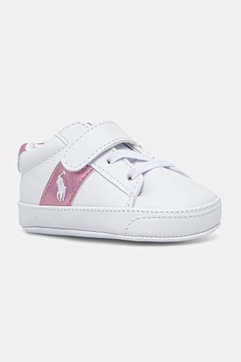 Topánky pre bábätká Polo Ralph Lauren RYLEY PS LAYETTE biela farba, RL02498102