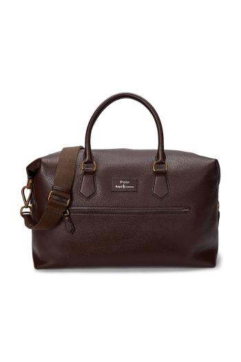 Kožená taška Polo Ralph Lauren čierna farba, 405962459
