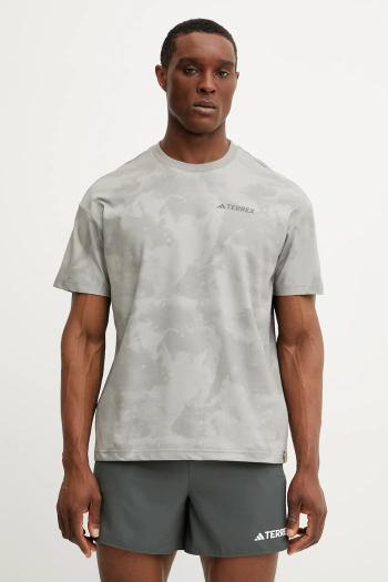 Športové tričko adidas TERREX x National Geographic zelená farba, vzorované, JD5958