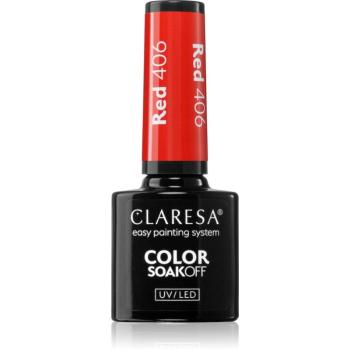 Claresa SoakOff UV/LED Color Rainbow Explosion gélový lak na nechty odtieň RED 406 5 g