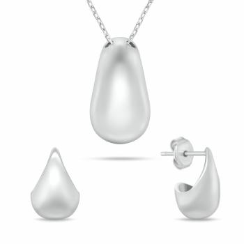 Brilio Silver Minimalistický strieborný set šperkov SET272W Tear Drop (náhrdelník, náušnice)