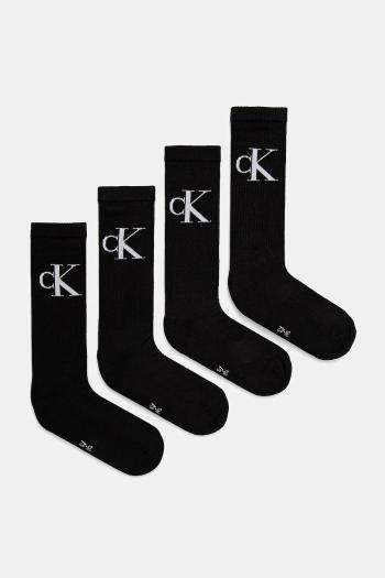 Ponožky Calvin Klein Jeans 4-pak pánske, čierna farba, 701232676