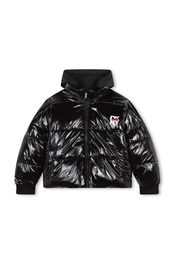 Detská obojstranná bunda Dkny čierna farba, D62076