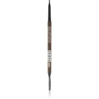 PUPA Milano High Definition automatická ceruzka na obočie vodeodolná odtieň 002 Brown 0.09 g