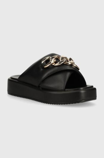 Šľapky Buffalo Mia Cross Chain dámske, čierna farba, na platforme, 1602227.BLK