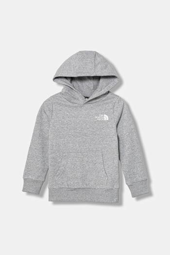 Detská mikina The North Face TEEN SIMPLE DOME HOODIE šedá farba, s kapucňou, melanžová, NF0A8AXVDYX1