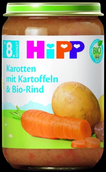 HIPP BIO Zemiaky, zelenina a hovädzie mäso, od 8. mesiaca, 220 g