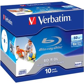 Verbatim BD-R 50 GB Dual Layer Printable 6×, 10 ks v krabičke (43736)