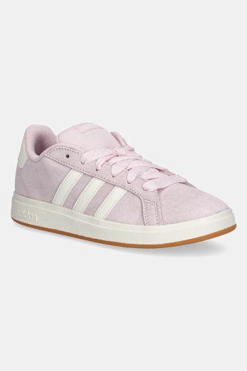 Detské semišové tenisky adidas GRAND COURT 00s ružová farba, JP5895