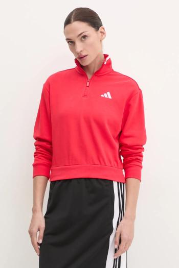 Mikina adidas W CB Color Pop dámska, červená farba, jednofarebná, JG4171