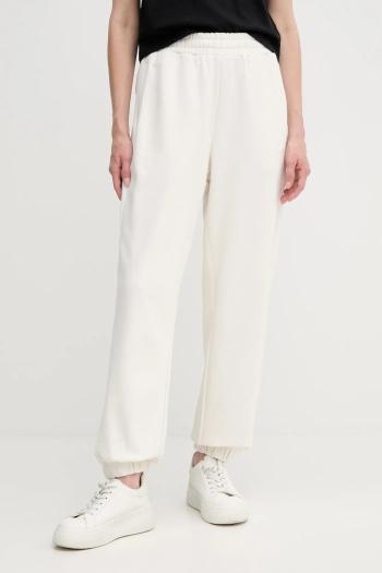 Bavlnené tepláky Calvin Klein béžová farba, jednofarebné, LV044C904G