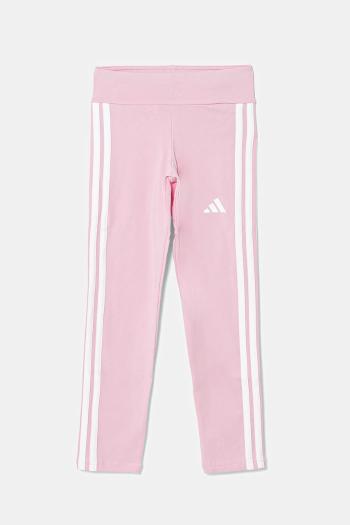 Detské legíny adidas fialová farba, s nášivkou, KB7306