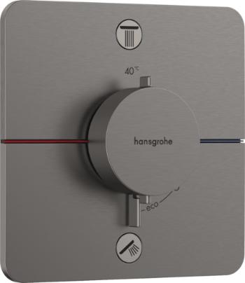 Sprchová a vaňová batéria Hansgrohe ShowerSelect Comfort Q bez podomietkového telesa kartáčovaný čierny chróm 15586340