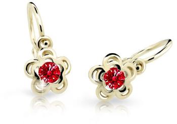 Cutie Jewellery Zlaté detské náušnice C2204-10-X-1 červená