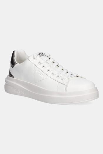 Kožené tenisky Guess ELBINA dámske, biela farba, FLJBIN LEA12