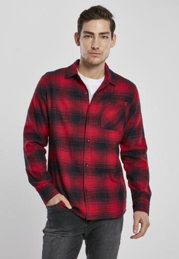 Urban Classics Oversized Checked Grunge Shirt black/red - L