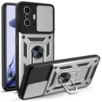 RING CAMERA Kryt s držiakom pre Xiaomi 11T / 11T Pro strieborný