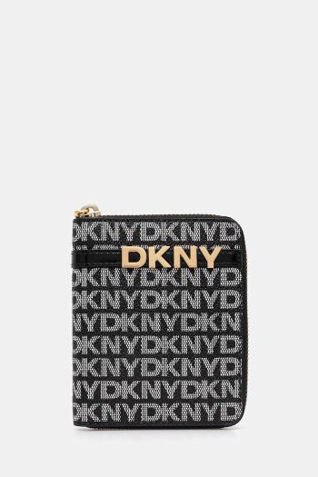 Kožená peňaženka Dkny čierna farba, R5215M25