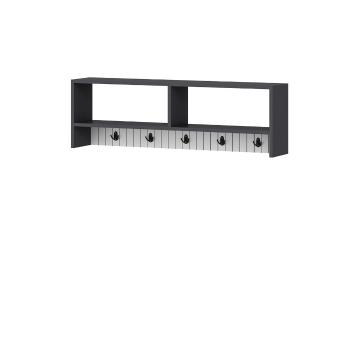 Nástenný vešiak Sarandon Anthracite White
