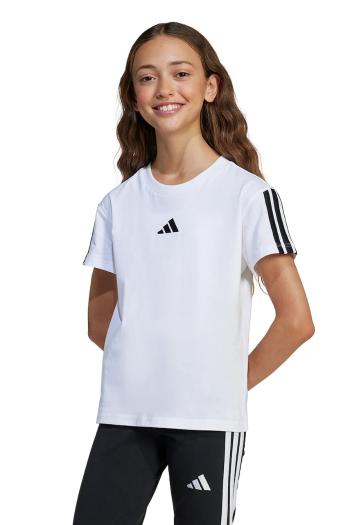 Detské bavlnené tričko adidas biela farba, JJ0945