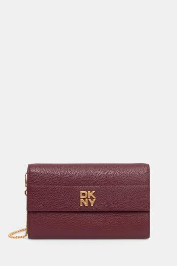 Kožená peňaženka Dkny dámska, bordová farba, R445AI72
