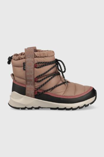Snehule The North Face WOMEN S THERMOBALL LACE UP WP hnedá farba