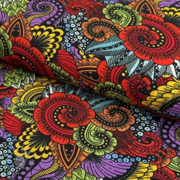 Úplet VISCOSE LYCRA HEAVY Ornamental design A digital print