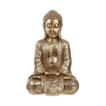 BUDDHA szobor arany, 38 cm magas