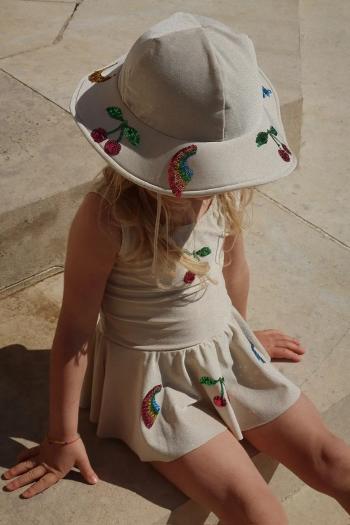 Jednodielne detské plavky Konges Sløjd BEATRICE SWIMSUIT béžová farba, KS102638