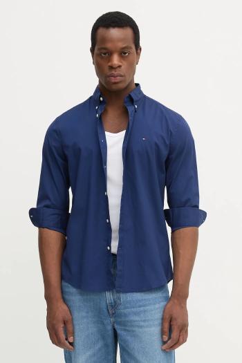Bavlnená košeľa Tommy Hilfiger ružová farba, regular, s golierom button-down, MW0MW37550