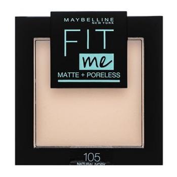 Maybelline Fit Me! Matte + Poreless Powder púder so zmatňujúcim účinkom 105 Natural Ivory 9 g