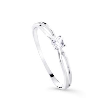 Cutie Jewellery Nežný trblietavý prsteň z bieleho zlata Z8027-10-X-2 52 mm