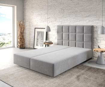 Boxspring posteľ Dream-Fine 140x200 cm z mikrovlákna sivá