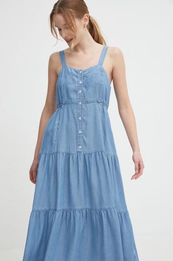 Šaty Pepe Jeans EDITH midi, áčkový strih, PL953483