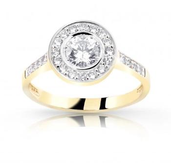 Cutie Jewellery Dokonalý prsteň zo žltého zlata so zirkónmi Z8032-10-X-1 55 mm
