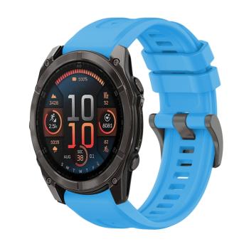 SILICONE Vymeniteľný remienok pre Garmin Fenix 8 51mm svetlomodrý