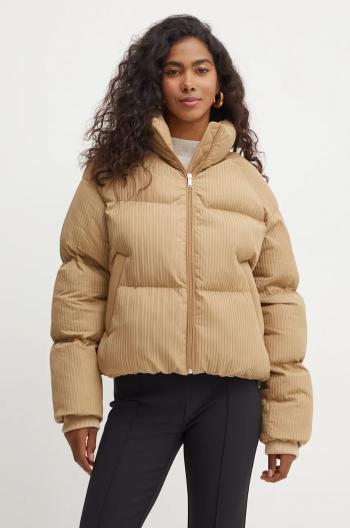 Bunda BOSS dámska, béžová farba, zimná, oversize, 50524026
