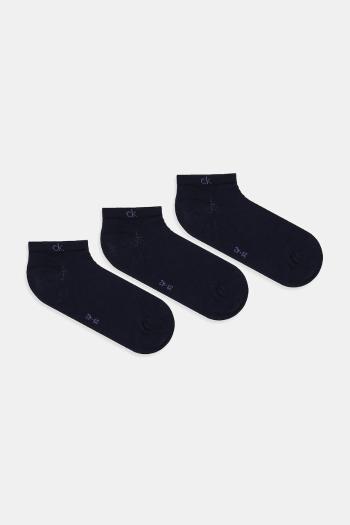 Ponožky Calvin Klein 3-pak tmavomodrá farba, 701234366