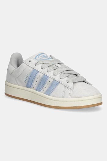 Semišové tenisky adidas Originals Campus 00s dámske, šedá farba, JH5627
