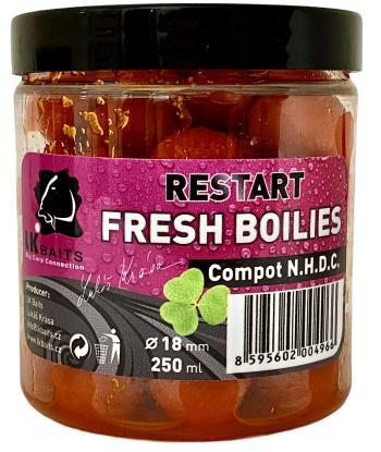 Lk baits boilie fresh restart compot nhdc - 18 mm 250 ml