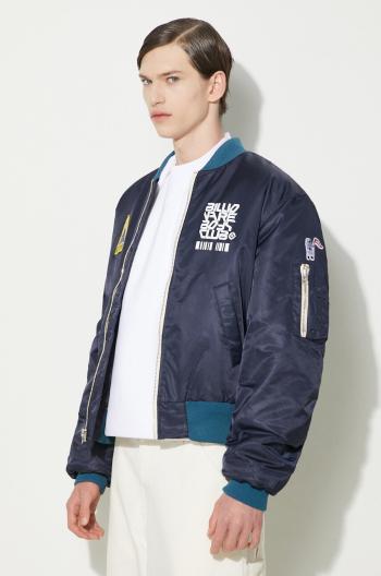 Bunda Billionaire Boys Club Outerbanks Bomber pánska, tmavomodrá farba, prechodná, B24202