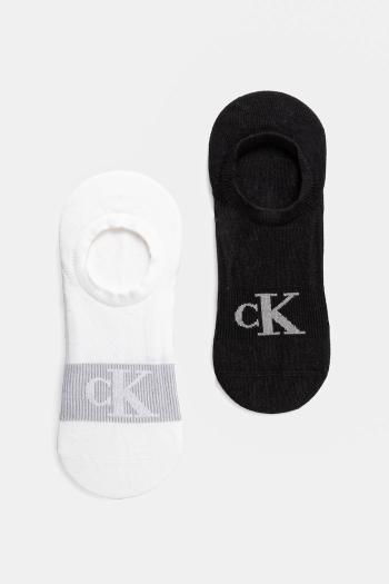 Ponožky Calvin Klein Jeans 2-pak pánske, biela farba, 701231389
