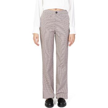 Only  ONLJOSS HW FLARED SLIT CHECK PANT TLR RP 15306260  Nohavice Béžová